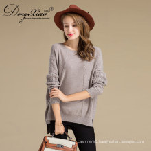 Fashion Woolen Knitwear Wholesale Latest Lady Heavy Knit Cable Sweater With Cable